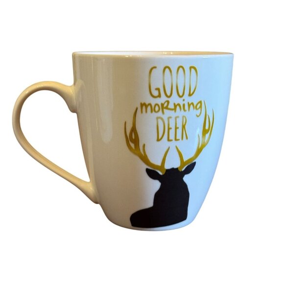 Good Morning Deer Pfaltzgraff Everyday Coffee Mug Microwave & Dishwasher Safe 12 - Picture 1 of 5